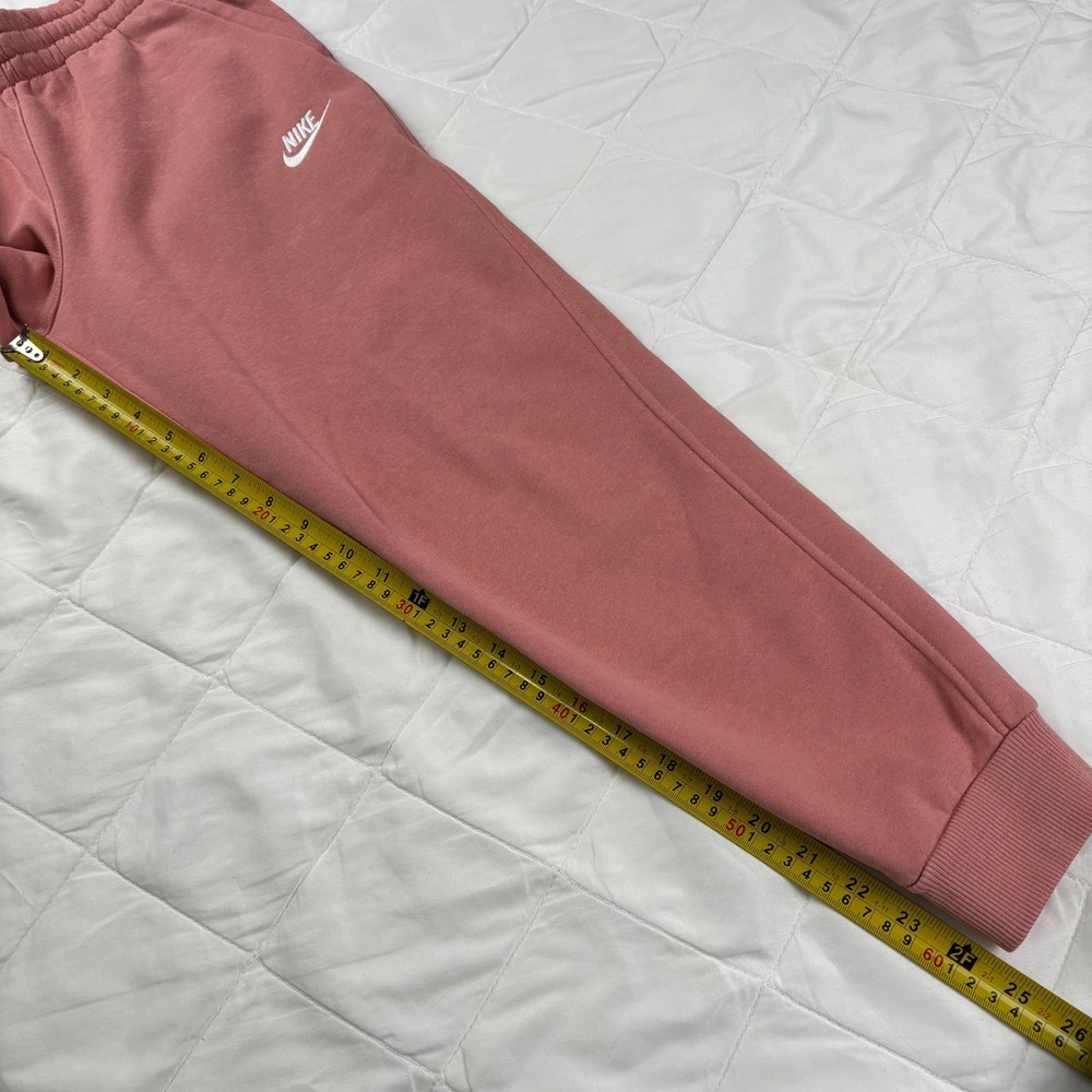 Nike Kids Joggers Sweatpants Pink Cotton Blend Elastic Waist Drawstring Logo M - Picture 8 of 8